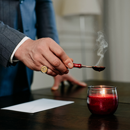 Personalized Gold Plated Coat of Arms Signet Ring